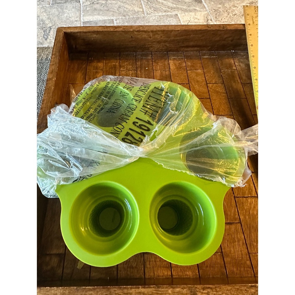 Ice Cream Cone Cupcake Pans Lime Green Silicone Baking Mold 3-Pack WMC 19128 NEW